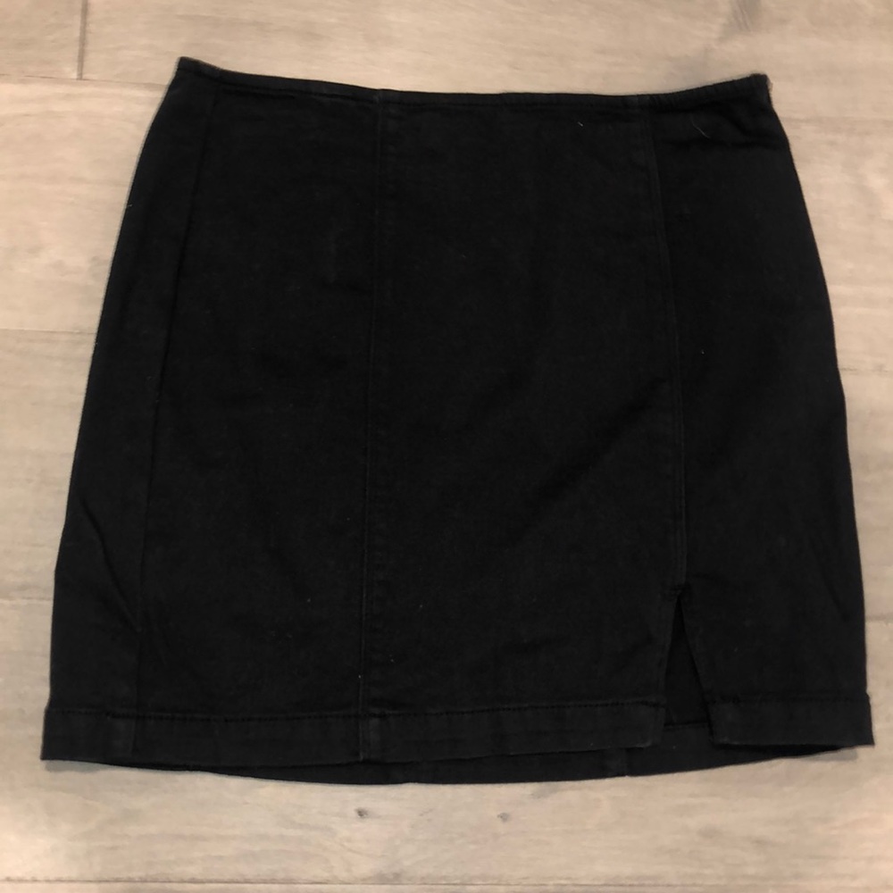 Black Denim Skirt
